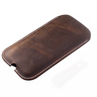 Crazy horse — coque universelle pour téléphone portable, étui en cuir véritable, pour iphone/samsung/black berry/htc/truette