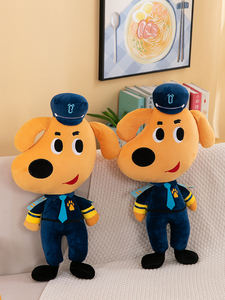 Giocattoli creativi Cane peluche Cuscino morbido Labrador Peluche <span class=keywords><strong>Sceriffo</strong></span> di stoffa bambola per placare il simpatico cucciolo di cane blu giocattolo per cane di pezza - Product Image 6