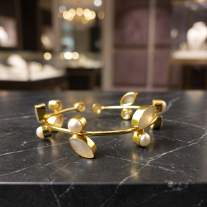 Magnifique bracelet chaîne en laiton plaqué or 18 carats, maillons courbés, style mignon pour femme, unisexe, cadeau de fête, option argent sterling - Product Image 3
