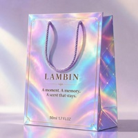 Bolsa de Regalo de Papel Reciclable de Lujo para Perfumes, con Asa de Cuerda de Algodón, Impresión Digital Personalizada, Bolsa de Compras con Marca Personalizada