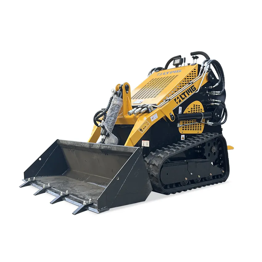 optional eruo 5 EPA engine 23hp 14hp mini track skid Steer Loader with optional breaking hammer snow blower trench attachment