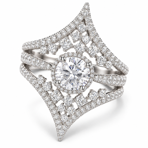 Anello a forma di V per donna, design geometrico semplice, anello da indossare ogni giorno - Product Image 1