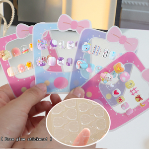 12 Pièces de <span class=keywords><strong>Faux</strong></span> Ongles pour Enfants, Design <span class=keywords><strong>Original</strong></span>, Colorés, Mignons, à Presser, Ongles de Dessin Animé pour Enfants, Ongles Artificiels - Product Image 5