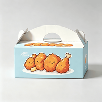 Boîte à emporter pour poulet frit en gros, emballage alimentaire rapide portable en carton