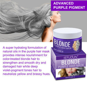 Set de Champú para Teñir el Cabello SEFUDUN, Tinte Gris que Neutraliza el Tono Amarillo, Elimina el Color Cobrizo, Repara las Puntas Abiertas, Mascarilla Capilar en Crema - Product Image 3