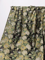 En stock, tissu jacquard à broderie lourde pour robe, style de mode luxueux, jacquard à motif floral 3D