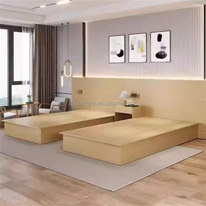 Modern Economy Hotel Bedroom Furniture Complete Set Wooden King <b>Queen</b> <b>Bed</b> <b>Frame</b> with Headboard Nightstand TV Cabinet Wardrobe - Product Image 2