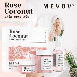 Set Perawatan Kulit Wajah Label pribadi, Set Perawatan Kulit Wajah & pemutih badan, Scrub badan Eksfoliasi + air mawar + Balsem Bibir, Set perawatan kulit - Product Image 6