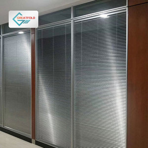 <span class=keywords><strong>Pared</strong></span> de separación de oficina moderna de estilo europeo, Partición de vidrio de <span class=keywords><strong>madera</strong></span> de doble acristalamiento con marco de aluminio, <span class=keywords><strong>pared</strong></span> de vidrio transparente - Product Image 3