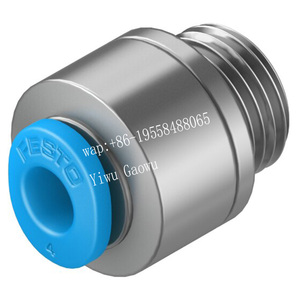 Conector hexagonal recto de inserción rápida FESTO QSM-G1/8-6-I original para tubo de aire de 6 mm de diámetro exterior - Product Image 1