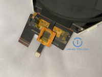 Layar LCD Sentuh Bundar 3.4 Inci DENGAN Papan Layar LCD Bulat Panel Sentuh Layar Sentuh Kapasitif