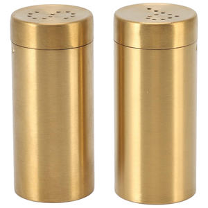 Ensemble élégant de salière et poivrière en acier inoxydable avec un design écologique et durable, lavage à la main uniquement - Product Image 1