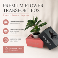 Boîte d'expédition de luxe pour plantes en pot, en carton ondulé, pour fleuriste, emballage cadeau pour fleurs, boîte de protection pour le transport