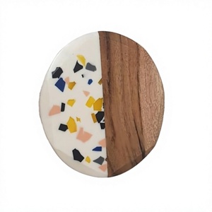 Vintage Style Home <b>Bar</b> Coasters Latest Design Wood And Resin Decorative Tea Coaster Luxury Home Hotel Restaurant <b>Mats</b> and Pads - Product Image 1