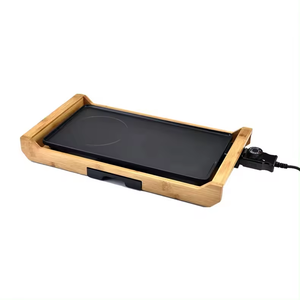 Aifa Teppanyaki <span class=keywords><strong>Plancha</strong></span> avec boîtier en bambou gril de table électrique avec revêtement antiadhésif 2000W gril teppanyaki grill intérieur - Product Image 6