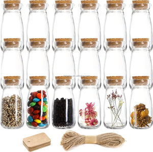 200ml Stoples Kaca Bening Klasik Bulat Ramah Lingkungan Multifungsi untuk Kemasan Permen dengan Tutup Gabus Karton Hadiah Pesta/Sekolah - Product Image 5