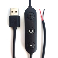 Gradateur USB avec LED DC 5V Interrupteur en ligne Gradateur LED à base en bois
