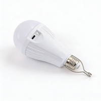 Ampoule LED SMD rechargeable à double pile AA amovible, 20W, 1600mAh, à intensité variable, pour l'éclairage d'entrepôt