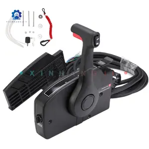 881170A15 Side Mount Boat Remote Control Box With 12Pin Wire Harness 16ft For Mercury Outboard Motor