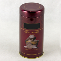 Boîte ronde en métal pour thé, cylindrique haute, motif Paisley, magenta, impression personnalisée, pour biscuits, gâteaux, bonbons, vente en gros, OEM
