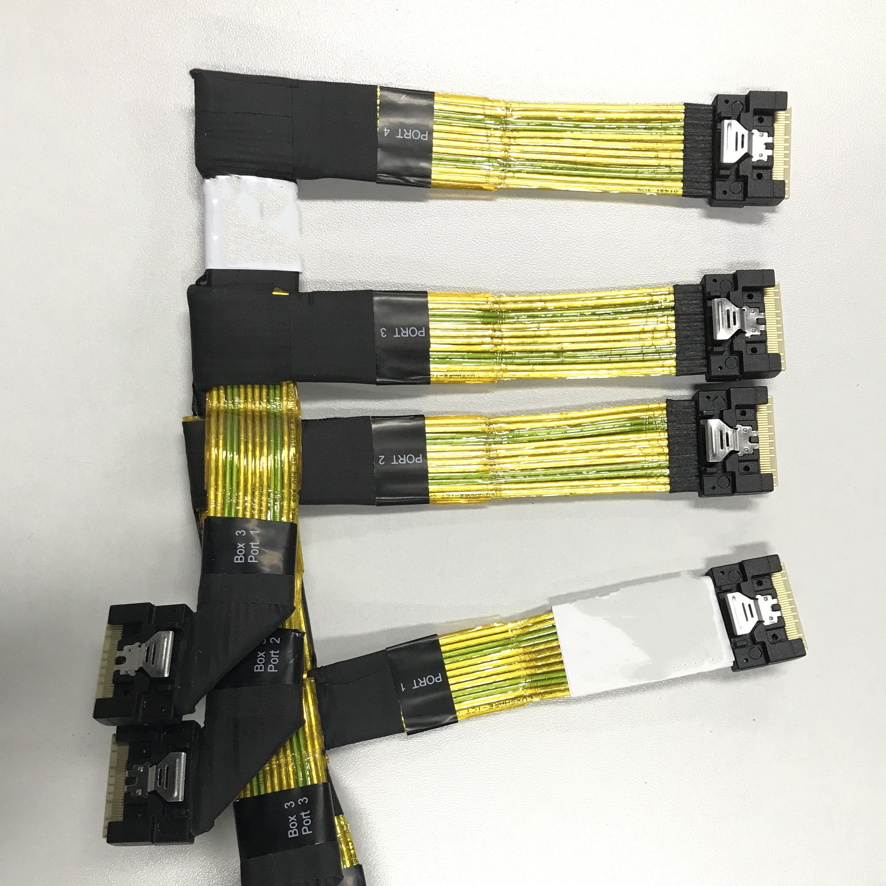 HONPNK 0.4M 4-Pack Combination SlimSAS SFF-8654 8i to SlimSAS SFF-8654 8i Cable