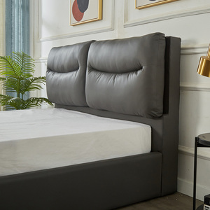 Cabecera <span class=keywords><strong>de</strong></span> <span class=keywords><strong>Cama</strong></span> Moderna, Gruesa y Suave, con Esponja, Tapizada en Cuero, con Espacio <span class=keywords><strong>de</strong></span> Almacenamiento - Product Image 5