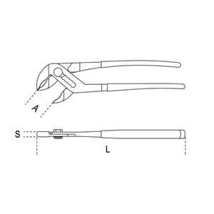 BETA - 010460801 Sparkproof slip joint pliers - EAN 8014230428376 NON-SPARKING PLIERS, <b>PIPE</b> WRENCHES AND <b>PIPE</b> <b>CUTTERS</b> - Product Image 2