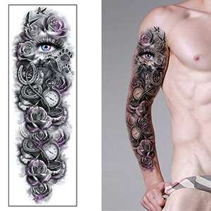 Mangas <span class=keywords><strong>de</strong></span> <span class=keywords><strong>Tatuaje</strong></span> Temporal para Brazos, para Mujeres y Hombres, Pegatinas Corporales para Manos, Piernas y Hombros, <span class=keywords><strong>Tatuaje</strong></span> Realista Grande <span class=keywords><strong>de</strong></span> <span class=keywords><strong>Flores</strong></span>, Calaveras y Peces Koi, Removible - Product Image 5