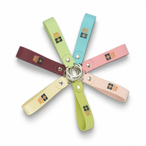 Porte-clés en cuir PU coloré, porte-clés promotionnel, cadeau d'entreprise, fabricant OEM, couleur rose foncé ou personnalisé - Product Image 6