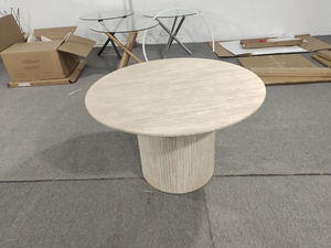 Mesa de comedor redonda MDF moderna de Gran oferta | Diseño compacto para espacios pequeños - Product Image 3