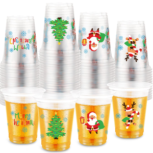 Gobelets en plastique transparent jetables personnalisés en gros, tailles 10-24 oz, avec couvercle plat ou bombé, style à paroi simple pour café glacé - Product Image 6
