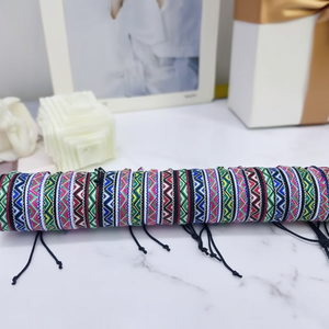 Braccialetto Intrecciato con Motivo a Diamante 1,3 Cm, Pulsera Tubo, Braccialetti alla Moda, Confezione da 24 Pezzi, 2400 Pezzi - Product Image 3