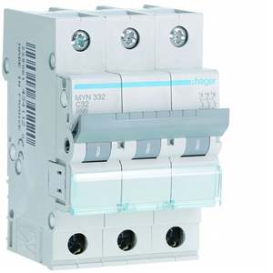 MYN332 Personalizzabile con Hagers MCB 4500A 3P curva C 32A 3 moduli - Product Image 1