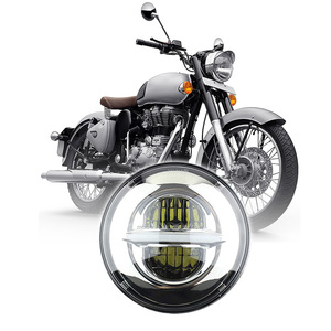 Luce a Led personalizzata per <span class=keywords><strong>Royal</strong></span> Enfield intercettatore 650 accessori 7 "faro tondo a Led per moto per intercettatore 650 - Product Image 1