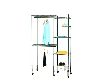 Modern Factory Supply Carbon Steel Bedroom Wardrobe Metal Closet Organizer Clothes Storage Garment Rack For Home