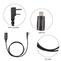 Cable de Programación USB con Conector USB-A a 2 Pines Compatible con Walkie-talkies Baofeng UV-5R/UV-985/UV-3R