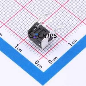 TC-1102N-B-AL-B Tactile Switch Bent Lead Through Hole,6x6mm Switch Single Pole Single Throw Round Button 1N Right Angle Insert - Product Image 2