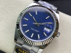 Montre mécanique de luxe de qualité supérieure, bicolore, étanche, 41 mm, acier CFactory 904l, 3235, 126-334, bracelet bleu - Product Image 3