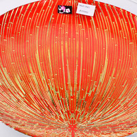 Assiette de service en verre rouge de luxe pour fruits, centre de table décoratif pour fêtes et banquets, vente en gros