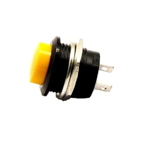 Yellow R13-507 16MM 2PIN Momentary Self-Reset round Cap <strong>Push</strong> <strong>Button</strong> Switch - Product Image 1
