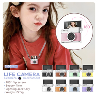 Cámara Digital CCD de Alta Gama, Portátil, para Fotos y Vídeos, Diseño Retro, Mini Cámara Tipo Colgante, Material ABS
