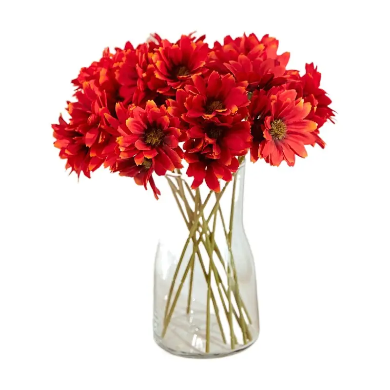 人工ひまわりブーケ家の結婚式の装飾的な花デイジーのための安いシミュレーション花