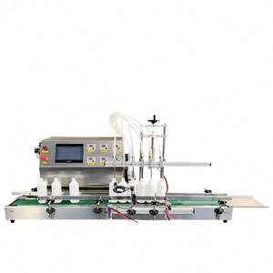 Petite machine de remplissage automatique de liquides avec <span class=keywords><strong>pompe</strong></span> magnétique pour produits nettoyants, jus, eaux minérales, solutions nutritives, sous-emballage - Product Image 5