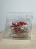 Séparateurs détachables acrylique garde-manger organisateur boîte de rangement transparente pain boulangerie gâteau Dessert présentoir bac de rangement étui