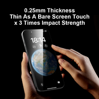 VOKAMO Protection d'écran en verre trempé 3D Diamond HD Grade AAA pour 17/17 Pro/Air/17 Pro Max Anti-rayures Anti-traces de doigts