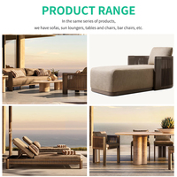 Chaise longue moderne en aluminium pour hôtel et extérieur, chaise de plage avec coussins, chaise longue de piscine durable
