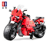 Jouets en plastique pour enfants, blocs de construction de moto, modèle, briques, échelle 1/10, C51024