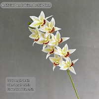 HGA Grosir Bunga Anggrek Buatan Korsase Phalaenopsis Palsu untuk Dekorasi Pesta dan Upacara Pengantin