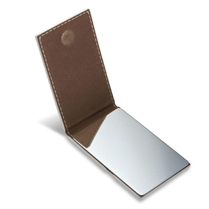 Miroir de maquillage minimaliste de style coréen, personnalisable, miroir portable à rabat durable pour étudiants, un petit cadeau créatif. - Product Image 2