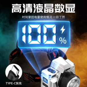 Headlamp Rechargeable Led Aluminum Alloy 150lm W White Light Outdoor <b>Camping</b> <b>Hiking</b> Fishing Headlight - Product Image 4